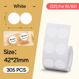NiiMBOT B21 Round Sticker Labels Thermal Sticker Self-adhesive Waterproof  Label Paper For B1 B21 Niimbot Mini Portable Thermal