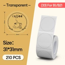 NiiMBOT B21 Round Sticker Labels Thermal Sticker Self-adhesive Waterproof  Label Paper For B1 B21 Niimbot Mini Portable Thermal