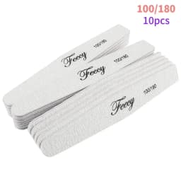 10Pcs/Lot Nail File Buffer Double Side Nail Files Buffer 80/100/150/180/240 Grit Limas Trimmer Lime Nail Art Ongle Manicure Tool