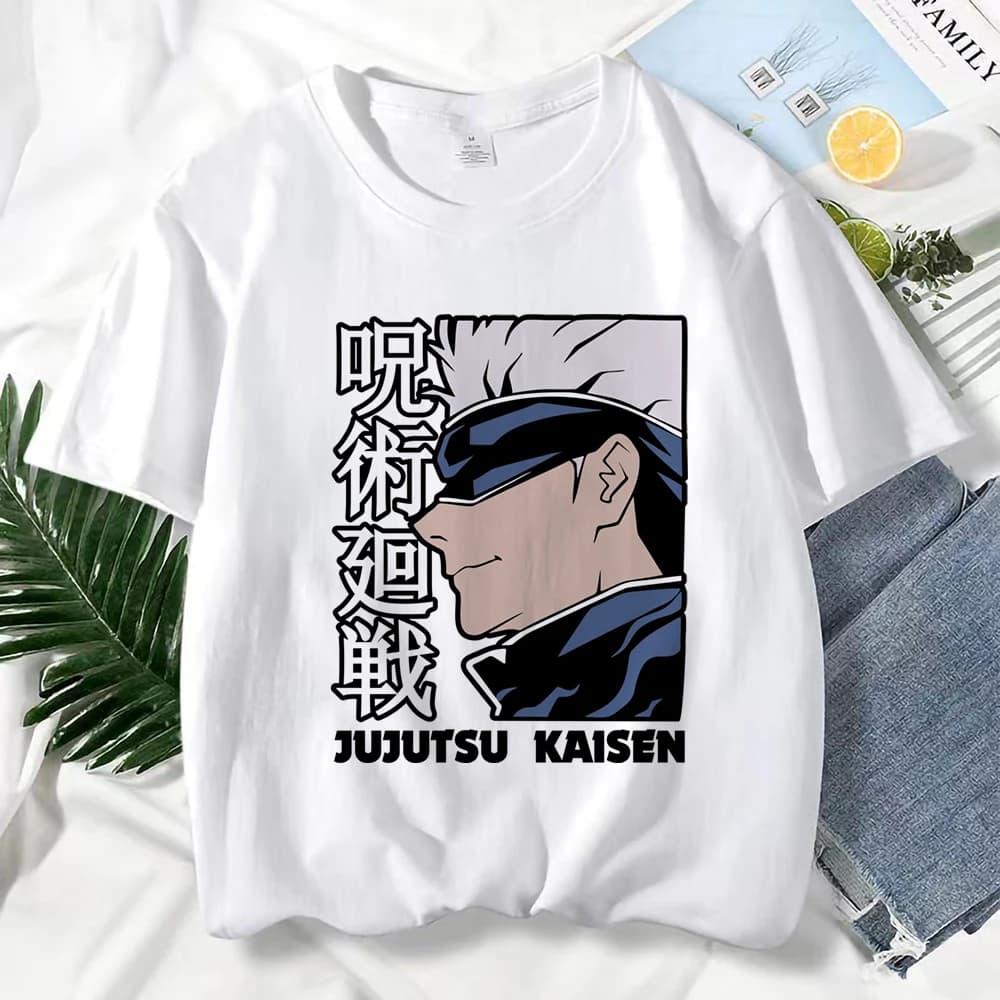 Japanese Anime Jujutsu Kaisen T Shirt for Men Gojo Satoru Print Graphic T Shirts Unisex Harajuku Fashion Casual Short Sleeve Tee