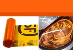 PVC Car Headlight Lamp Film Fog Lamp Sticker Car Headlight Tailing Moulding Foil Self-Adhesive Car Accessories