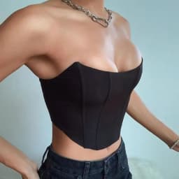 2024 Sleeveless Vest Off Shoulder Velvet Fashion Sexy Corset Crop Tops Vest Female Underwear Backless