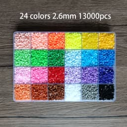 Fuse Beads Kit 24/48 colors 2.6MM 3D Pixel Puzzle Iron Beads Handmade Crafts Decor DIY Make Puzzle High Quality Melting Beads