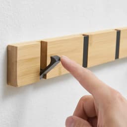 Foldable Bamboo Clothes Hooks Behind Door Wall-mounted Hangers Household Coat Towel Hook Shelf Bathroom Hanging Rack