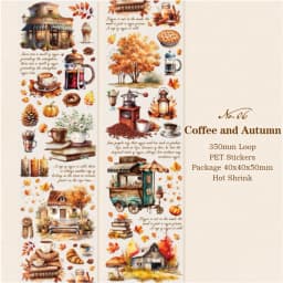 Yoofun 5x200cm Creative Flower PET Tape for Collage Junk Journal Scrapbooking diy Floral Card Palnner diy Masking Tape Stickers