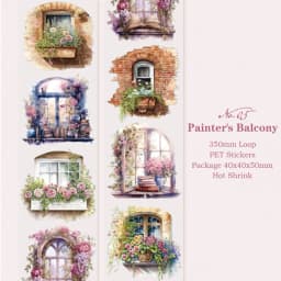 Yoofun 5x200cm Creative Flower PET Tape for Collage Junk Journal Scrapbooking diy Floral Card Palnner diy Masking Tape Stickers