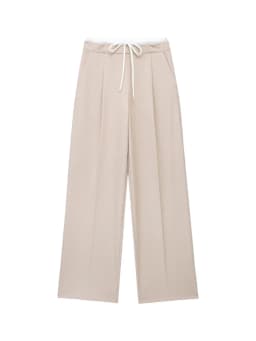ZA TRAF Women's Double Layer Waist Chic Straight Pants Wide-legged Pants for Commuter Fashion Design Leisure Elegant Women's