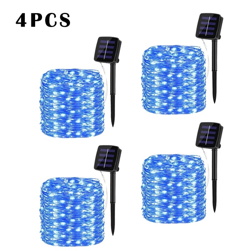 7m/12m/22m/32m/52m/102m LED Solar String Light Outdoor Garden Fairy Lights 1000 Leds Waterproof Lamp for Christmas Party Decor