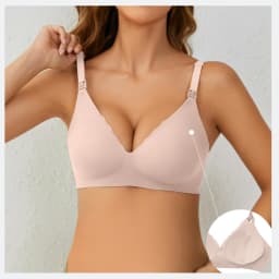 Front Open Nursing Bra Maternity Jelly Gel Laser Cutting Seamless Underwear Ultra Thin Breastfeeding Bra For Pregnant Women