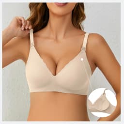 Front Open Nursing Bra Maternity Jelly Gel Laser Cutting Seamless Underwear Ultra Thin Breastfeeding Bra For Pregnant Women