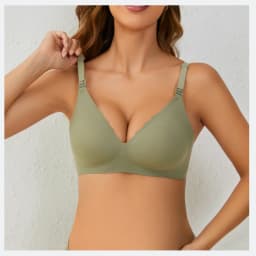 Front Open Nursing Bra Maternity Jelly Gel Laser Cutting Seamless Underwear Ultra Thin Breastfeeding Bra For Pregnant Women