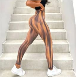 A Colorful Yoga Pants Aurora Sports Trousers Peach Hip Leggings