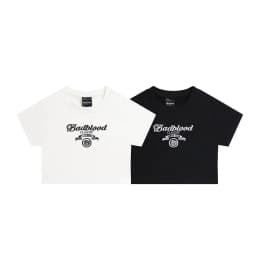 Badflood Korean Niche Brand Slim Fit Spicy Girl Short T-shirt High Waisted Minimalist Popular Top Sweet and Spicy Ins