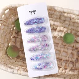 6pcs/set Kids Sequin BB Hair Clips Color Transparent Flowing Sand Bangs Hair Gripes Girl Cute Cartoon Baby Headwear Accessory