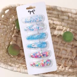 6pcs/set Kids Sequin BB Hair Clips Color Transparent Flowing Sand Bangs Hair Gripes Girl Cute Cartoon Baby Headwear Accessory