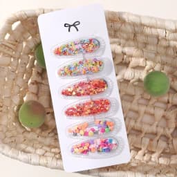 6pcs/set Kids Sequin BB Hair Clips Color Transparent Flowing Sand Bangs Hair Gripes Girl Cute Cartoon Baby Headwear Accessory