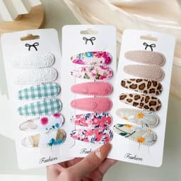 6pcs/set Kids Sequin BB Hair Clips Color Transparent Flowing Sand Bangs Hair Gripes Girl Cute Cartoon Baby Headwear Accessory