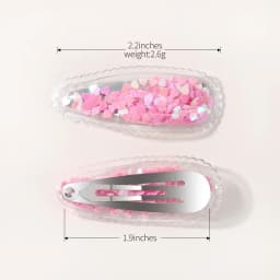 6pcs/set Kids Sequin BB Hair Clips Color Transparent Flowing Sand Bangs Hair Gripes Girl Cute Cartoon Baby Headwear Accessory