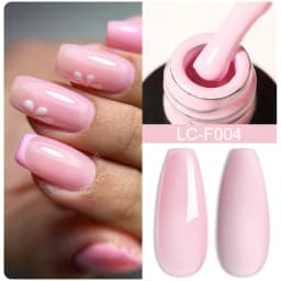 LILYCUTE 7ML Pink Glitter Nail Gel Polish Nude Natural Long Lasting Manicure Soak Off UV LED Nail Art Base Top Coat Gel Varnish