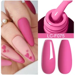 LILYCUTE 7ML Pink Glitter Nail Gel Polish Nude Natural Long Lasting Manicure Soak Off UV LED Nail Art Base Top Coat Gel Varnish