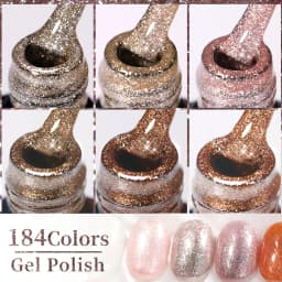LILYCUTE 7ML Pink Glitter Nail Gel Polish Nude Natural Long Lasting Manicure Soak Off UV LED Nail Art Base Top Coat Gel Varnish