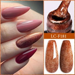 LILYCUTE 7ML Pink Glitter Nail Gel Polish Nude Natural Long Lasting Manicure Soak Off UV LED Nail Art Base Top Coat Gel Varnish