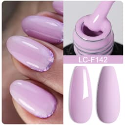 LILYCUTE 7ML Pink Glitter Nail Gel Polish Nude Natural Long Lasting Manicure Soak Off UV LED Nail Art Base Top Coat Gel Varnish
