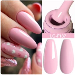 LILYCUTE 7ML Pink Glitter Nail Gel Polish Nude Natural Long Lasting Manicure Soak Off UV LED Nail Art Base Top Coat Gel Varnish