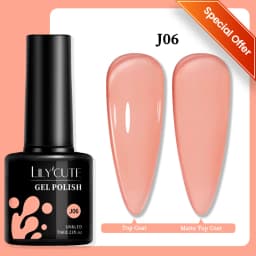 LILYCUTE 7ML Pink Glitter Nail Gel Polish Nude Natural Long Lasting Manicure Soak Off UV LED Nail Art Base Top Coat Gel Varnish