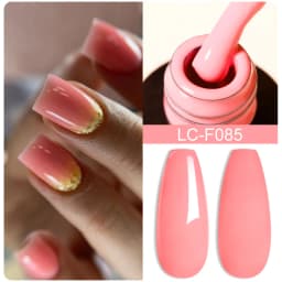 LILYCUTE 7ML Pink Glitter Nail Gel Polish Nude Natural Long Lasting Manicure Soak Off UV LED Nail Art Base Top Coat Gel Varnish