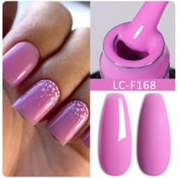 LILYCUTE 7ML Pink Glitter Nail Gel Polish Nude Natural Long Lasting Manicure Soak Off UV LED Nail Art Base Top Coat Gel Varnish
