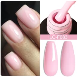 LILYCUTE 7ML Pink Glitter Nail Gel Polish Nude Natural Long Lasting Manicure Soak Off UV LED Nail Art Base Top Coat Gel Varnish
