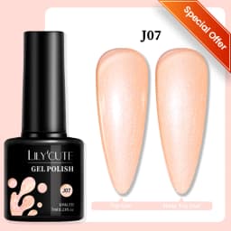 LILYCUTE 7ML Pink Glitter Nail Gel Polish Nude Natural Long Lasting Manicure Soak Off UV LED Nail Art Base Top Coat Gel Varnish