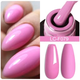 LILYCUTE 7ML Pink Glitter Nail Gel Polish Nude Natural Long Lasting Manicure Soak Off UV LED Nail Art Base Top Coat Gel Varnish