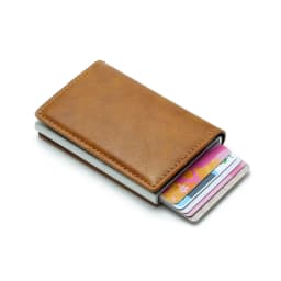 Carbon Fiber Credit Card Holder Wallet Men Rfid Smart Metal Thin Slim Pop Up Minimalist Wallet Small Black Purse Metal Vallet