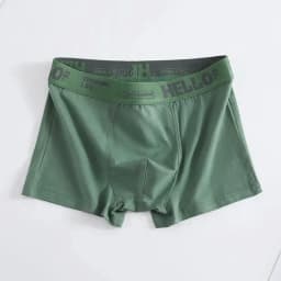 Men's Underwear Men's Wholesale Plus-Size Mid-Waist HELLO Letter Breathable Comfortable Cotton Teen Boxers