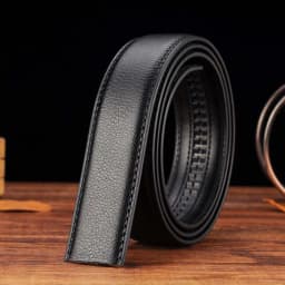 120cm Belt No Buckle for Automatic Buckle Genuine Leather Belts Without Buckle for Men Women No Buckle 3.5cm Wide