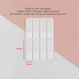 40/80/160 Pages Frosted Simple Pure White Index Stickers Transparent Label Stickers DIY Sticky Notes Office School Supplies