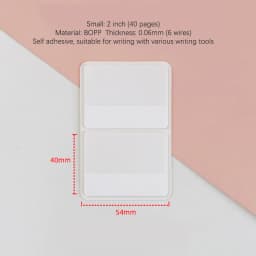 40/80/160 Pages Frosted Simple Pure White Index Stickers Transparent Label Stickers DIY Sticky Notes Office School Supplies