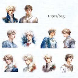 Mr.Paper 10pcs/set Character PET Sticker Pack Retro Teenager Handbook DIY Decoration Material Stickers