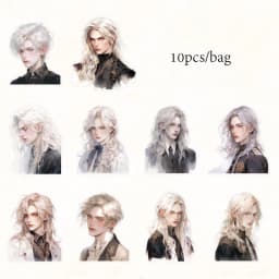 Mr.Paper 10pcs/set Character PET Sticker Pack Retro Teenager Handbook DIY Decoration Material Stickers