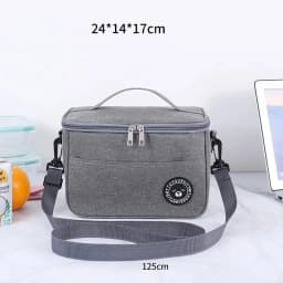 Portable Lunch Bag Food Thermal Box Waterproof Office Cooler Lunchbox With Shoulder Strap Insulated Case