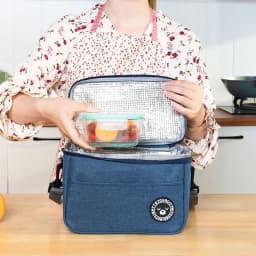 Portable Lunch Bag Food Thermal Box Waterproof Office Cooler Lunchbox With Shoulder Strap Insulated Case