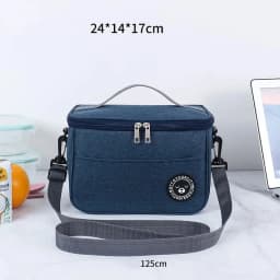 Portable Lunch Bag Food Thermal Box Waterproof Office Cooler Lunchbox With Shoulder Strap Insulated Case