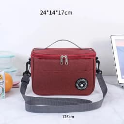 Portable Lunch Bag Food Thermal Box Waterproof Office Cooler Lunchbox With Shoulder Strap Insulated Case