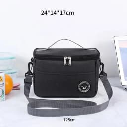 Portable Lunch Bag Food Thermal Box Waterproof Office Cooler Lunchbox With Shoulder Strap Insulated Case