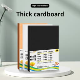 50sheets A4 Cardboard 120g White Black Brown Kraft Paper For DIY Handmade Painting Watercolor Package Inkjet Laser Printer