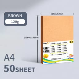 50sheets A4 Cardboard 120g White Black Brown Kraft Paper For DIY Handmade Painting Watercolor Package Inkjet Laser Printer