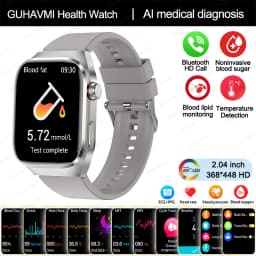 2024 New Uric Acid Blood Fat Smart Watch Men Blood Sugar ECG+PPG  Blood Pressure Bluetooth Call Sports for Xiaomi Health Watch