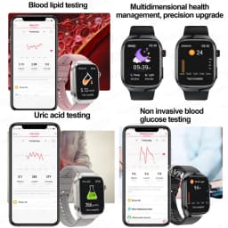2024 New Uric Acid Blood Fat Smart Watch Men Blood Sugar ECG+PPG  Blood Pressure Bluetooth Call Sports for Xiaomi Health Watch